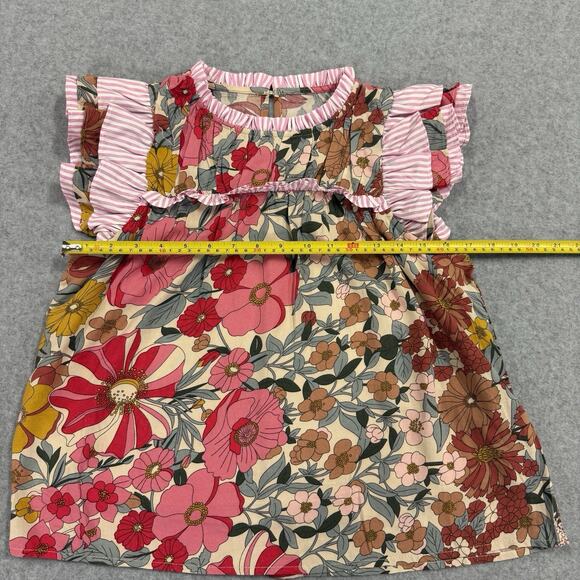 Shop The Mint Girls Set 10/12 Floral Ruffle Top Tweed Bow Skirt Fairy Princess - Picture 7 of 14